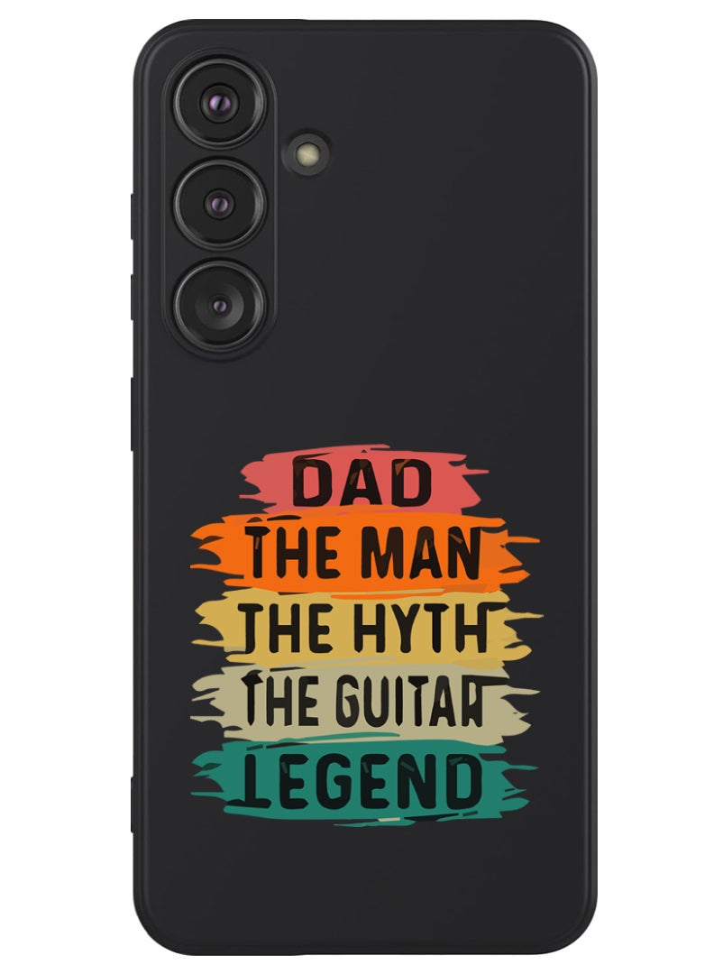 Theodor Protective Slim Fit Case Liquid Silicone Cover with Full Body Protection Anti-Scratch Shockproof Case For Samsung Galaxy S24 Plus (Black) - Dad-01 - Image 1