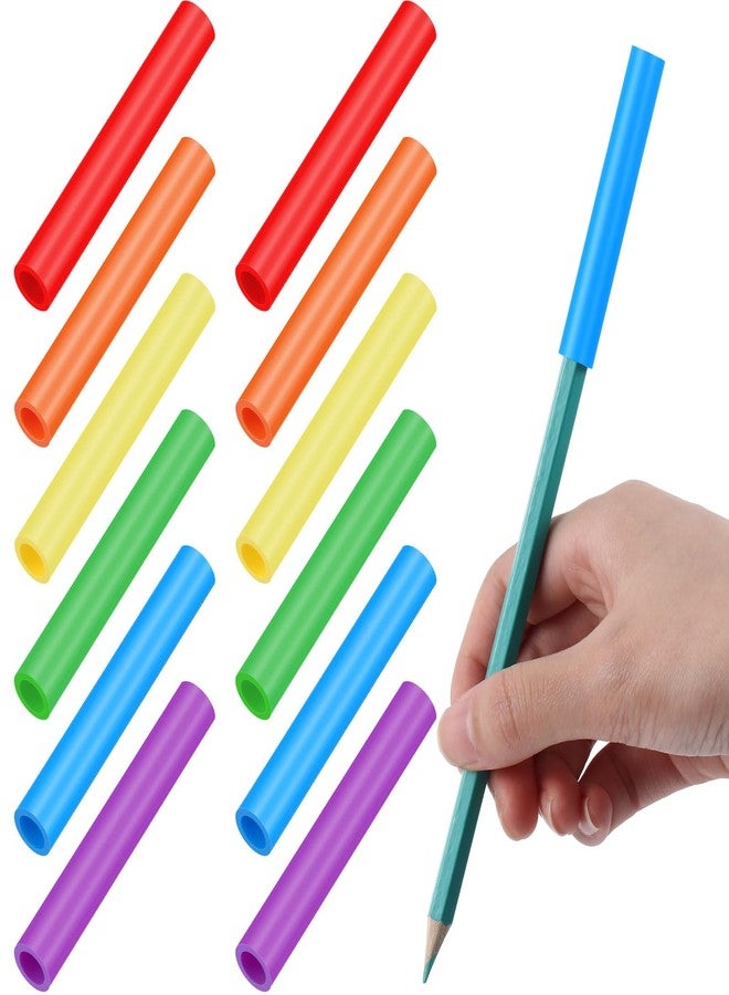 Tinlade 24 Pcs Chewable Pencil Toppers Chew Tube for Kid Silicone Chewy Pencil Toppers Sensory Oral Motor Chew Aid for Children Adult Anxiety Autism ADHD Sensory Integration(Bright Colors) - Image 1