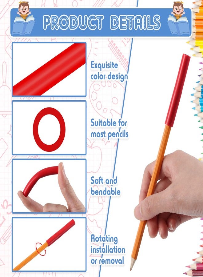 Tinlade 24 Pcs Chewable Pencil Toppers Chew Tube for Kid Silicone Chewy Pencil Toppers Sensory Oral Motor Chew Aid for Children Adult Anxiety Autism ADHD Sensory Integration(Bright Colors) - Image 3