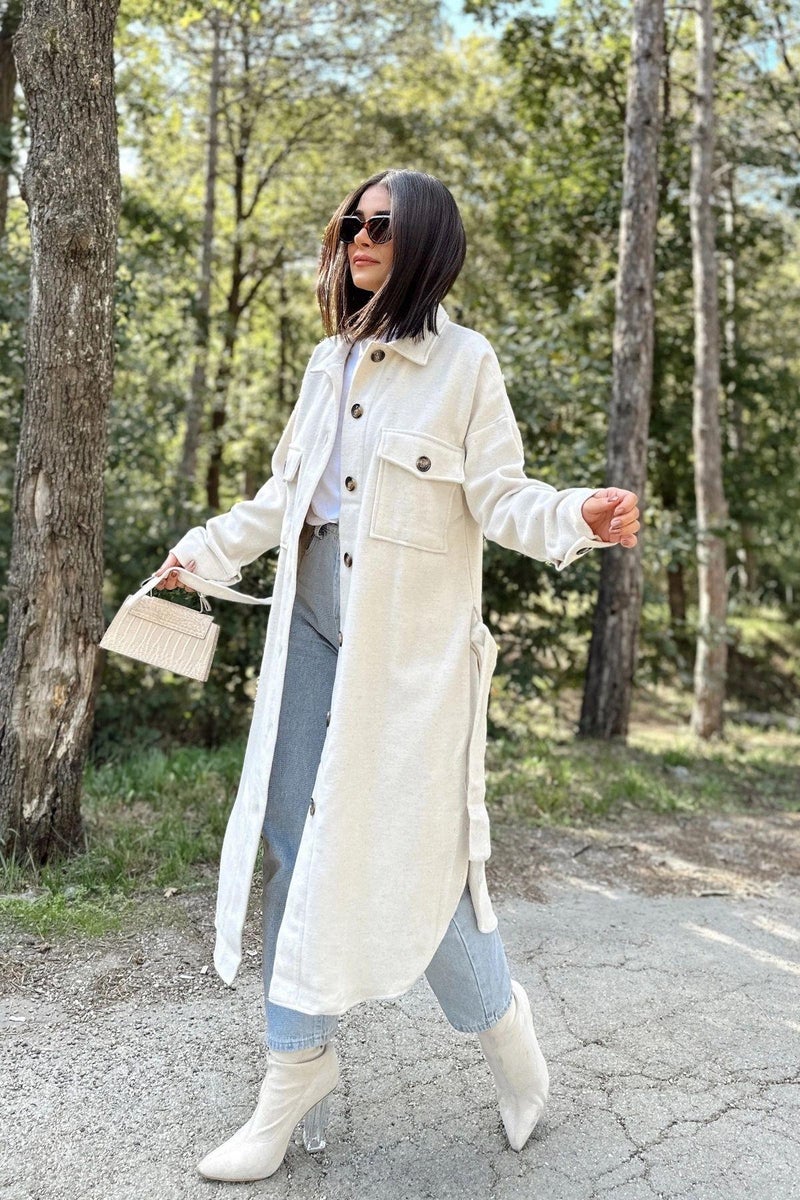 Weshaya Coat Women Ecru - Image 3