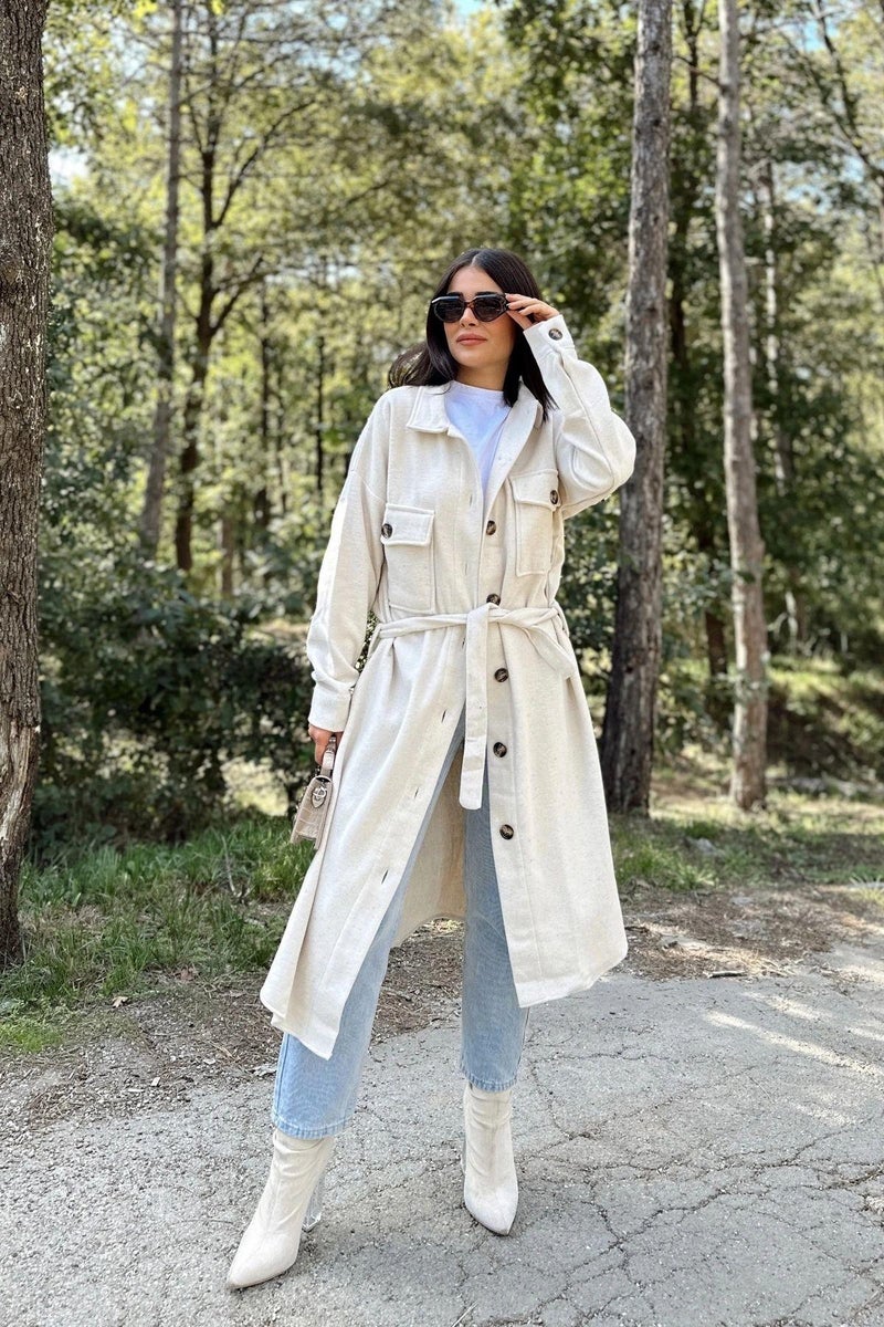 Weshaya Coat Women Ecru - Image 5