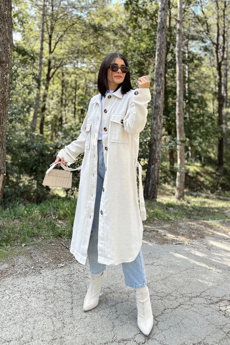 Weshaya Coat Women Ecru - Image 4
