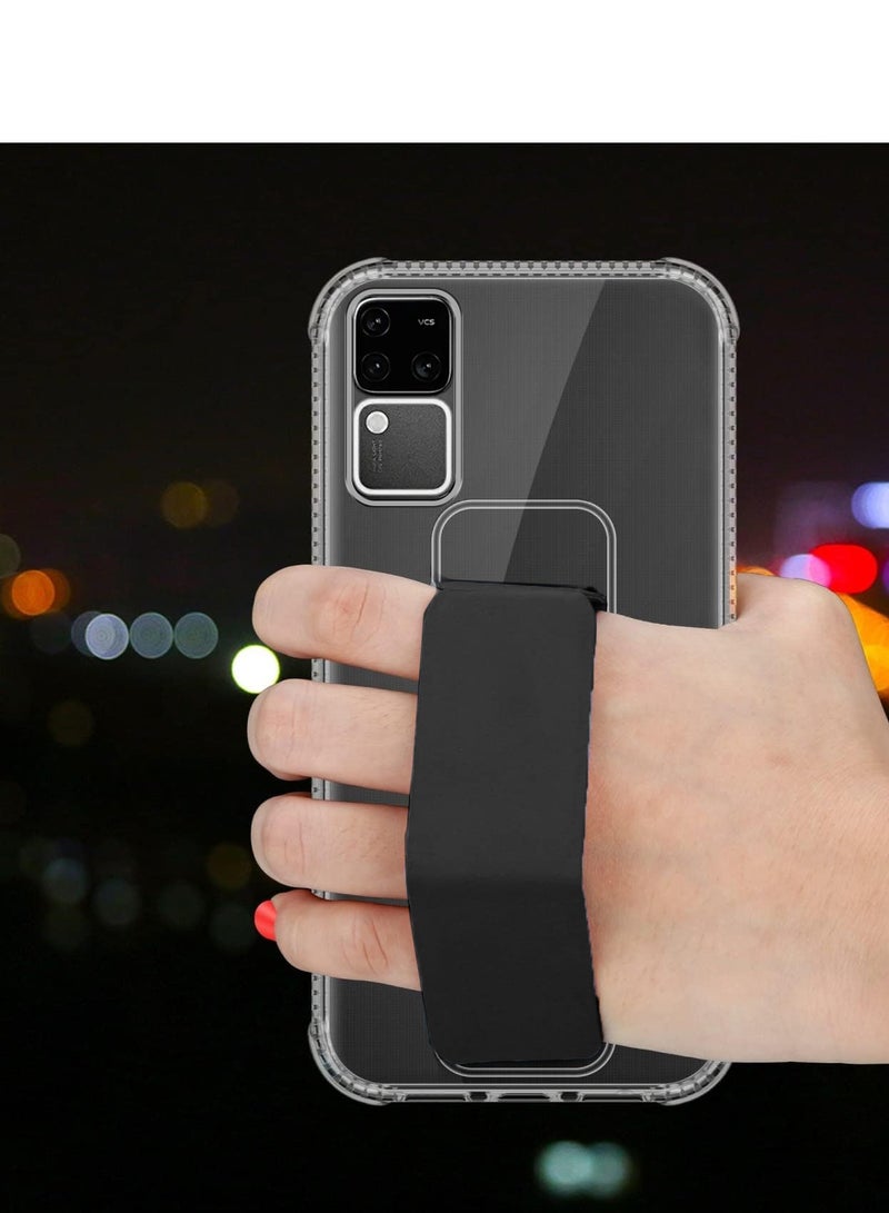 Wtech TPU Hand Grip Air Pillow Case Cover For Vivo V30 5G 2024 Clear/Black - Image 2