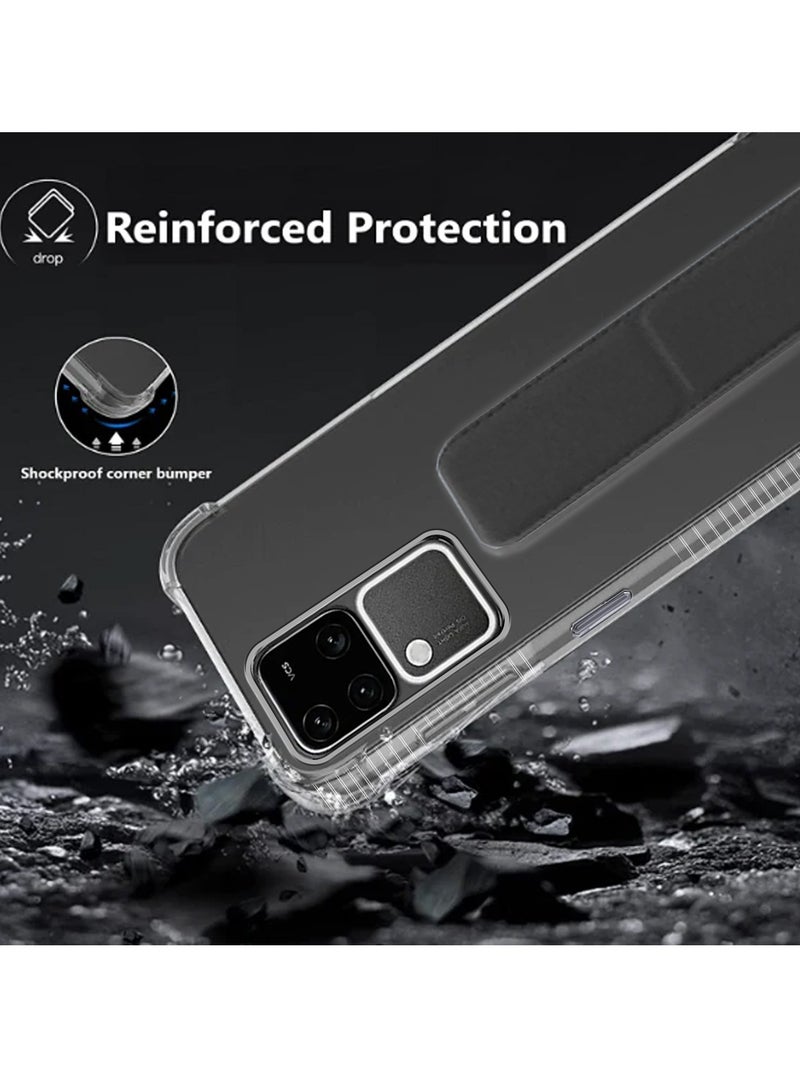 Wtech TPU Hand Grip Air Pillow Case Cover For Vivo V30 5G 2024 Clear/Black - Image 5