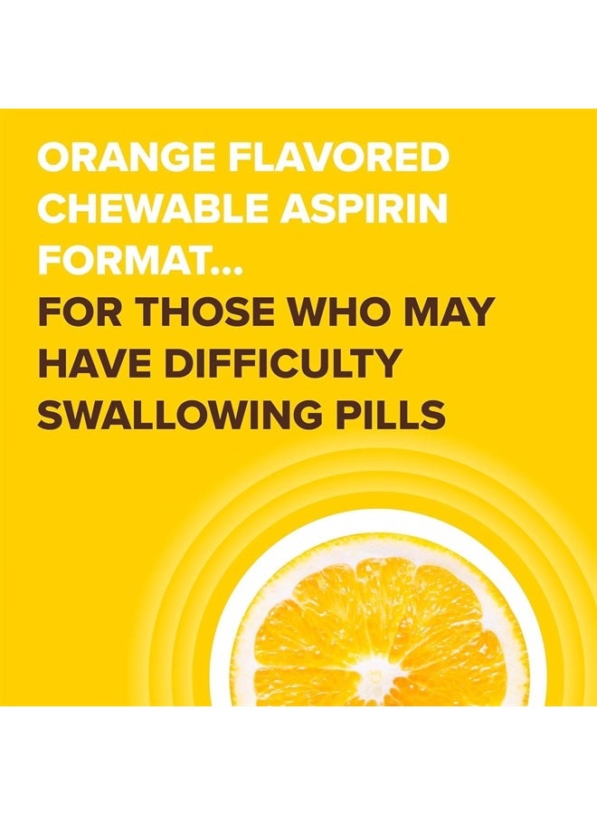 BAYER Aspirin Low Dose 81 mg Chewable Tablets, Pain Reliever, Orange Flavored, 216 Tablets (6 Pack) - Image 4