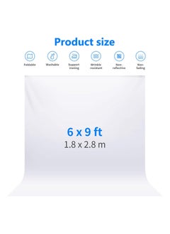 Neewer Neewer 6x9 feet/1.8x2.8 meters Photo Studio 100 Percent Pure Muslin Collapsible Backdrop Background for Photography, Video and Television (Background Only) - White  - Image 2