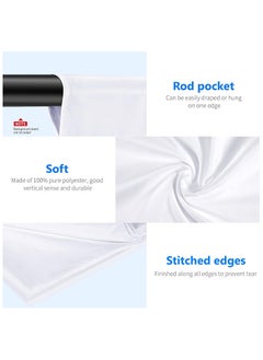 Neewer Neewer 6x9 feet/1.8x2.8 meters Photo Studio 100 Percent Pure Muslin Collapsible Backdrop Background for Photography, Video and Television (Background Only) - White  - Image 4