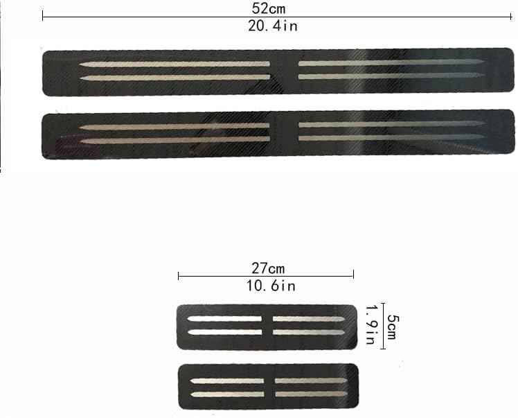 4PCS Door Sill Guard for Kia Rio 2000–2025 2026 JB/BC,Stainless Steel Scuff Plate,Door Entry Threshold Protector,Anti-Wear Trim,Anti-Scratch Step Plate Guard,Car Accessories,B-Carbon Fiber Normal B-Carbon fiber - Image 3