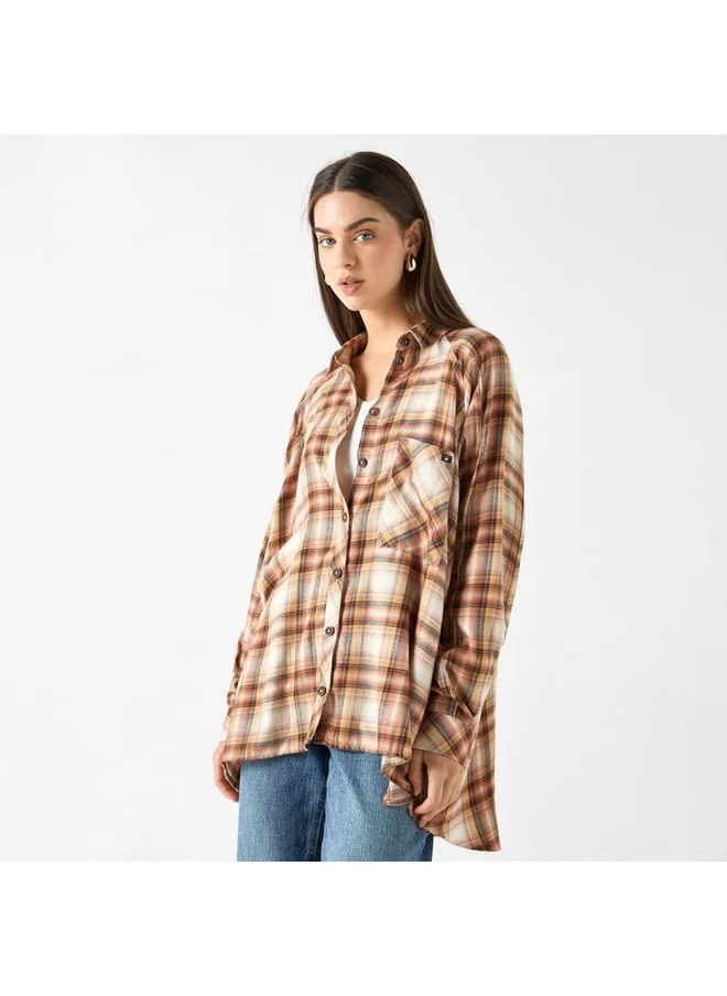 Lee Cooper Lee Cooper Checked Shirt with Long Sleeves and Pocket
