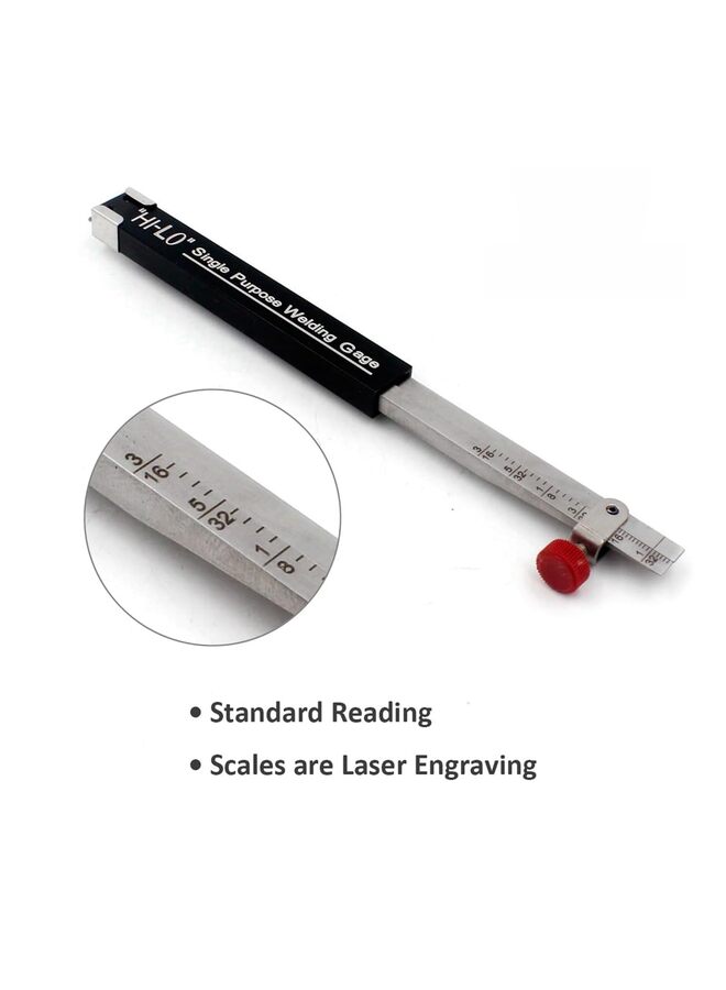 مقياس لحام داخلي عالي-منخفض، من الفولاذ المقاوم للصدأ، للاستخدام الفردي، مقاس بوصة، مقياس لحام داخلي عالي-منخفض للمحاذاة الداخلية والتركيب/عدم المحاذاة - Image 2