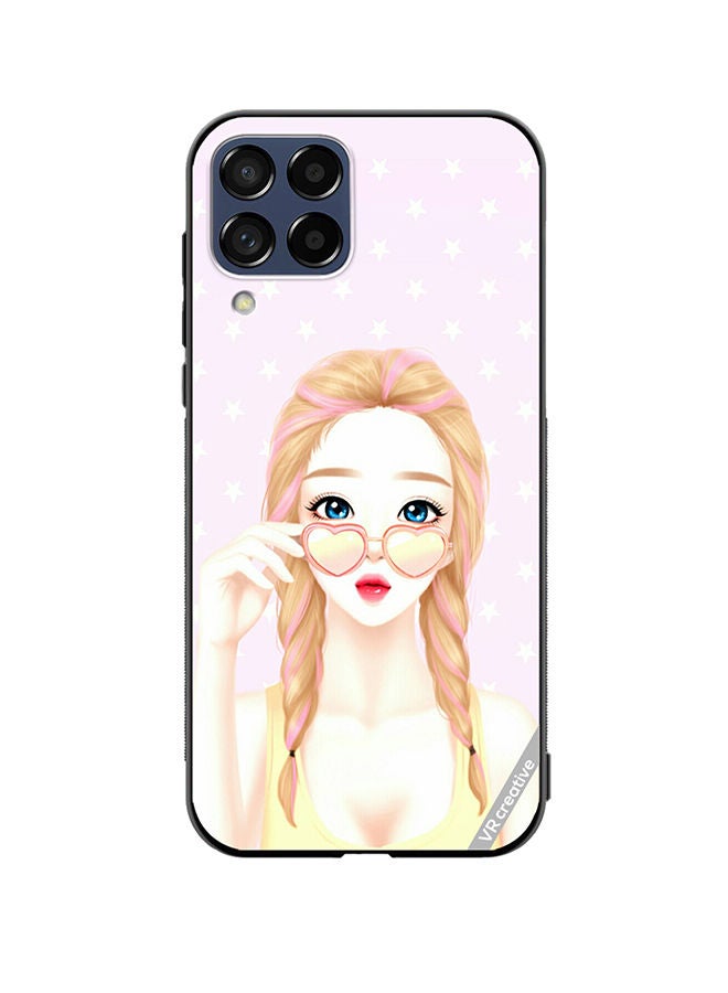 VR CREATIVE Protective Case Cover For Samsung Galaxy M33 Heart Sunglass Girl Design Multicolour - Image 1