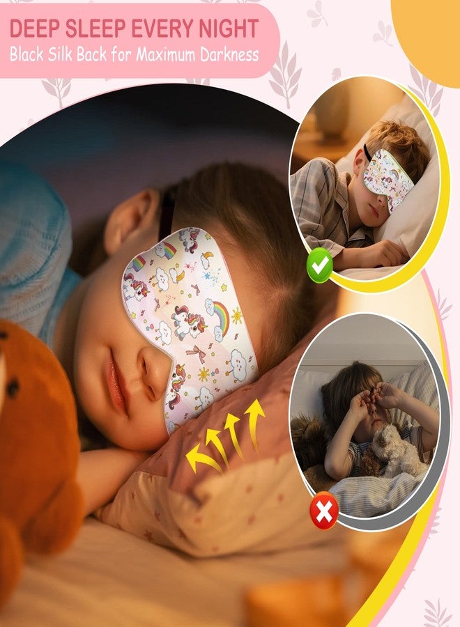 spacepower Kids Silk Sleep Mask: 100% Mulberry Silk Eye Mask with Adjustable Strap, Cute Sleeping Blindfold for Boys Girls Teens, Soft & Lightweight Eye Shade for Travel, Nap, Bedtime (Pink Horse Style) - Image 5