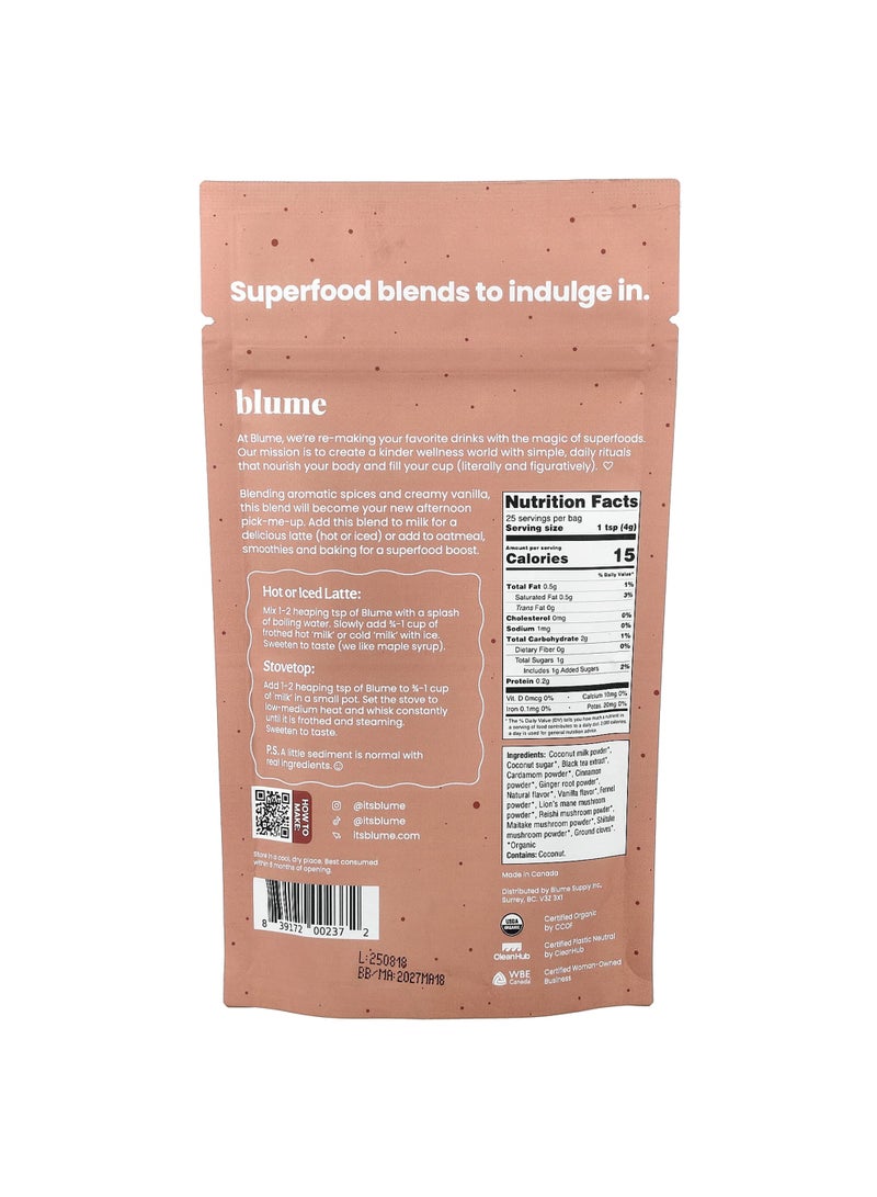 Blume Superfood Latte, Vanilla Chai, 3.5 oz (100 g) - Image 2