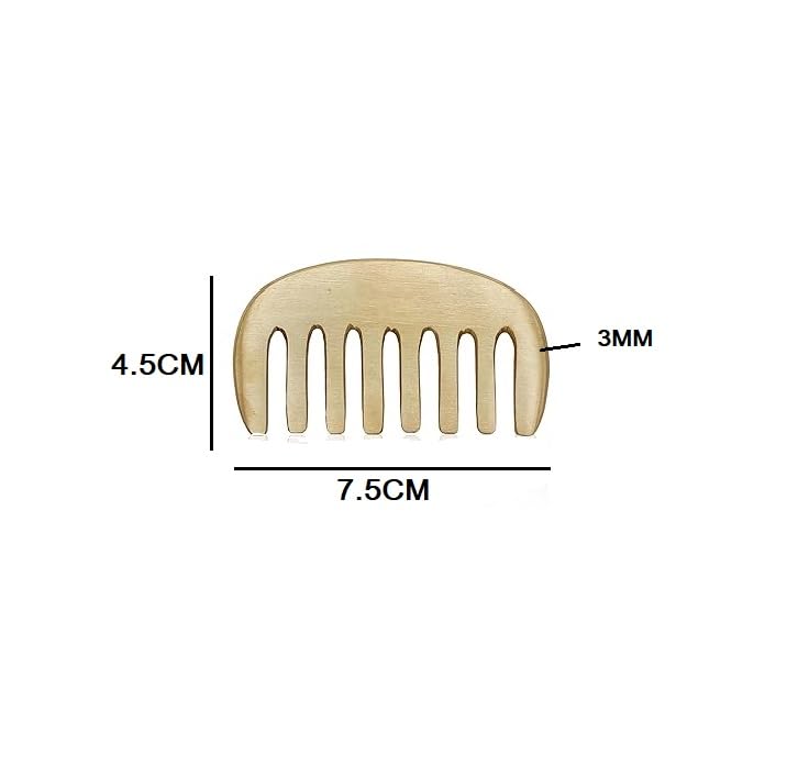 WITSOUL Kansa Comb Massage Tool - kansa Comb for Hair Fall/Growth/blood Circulation & Stress Relief Best for Head Massage (S) - Image 2