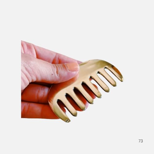 WITSOUL Kansa Comb Massage Tool - kansa Comb for Hair Fall/Growth/blood Circulation & Stress Relief Best for Head Massage (S) - Image 3