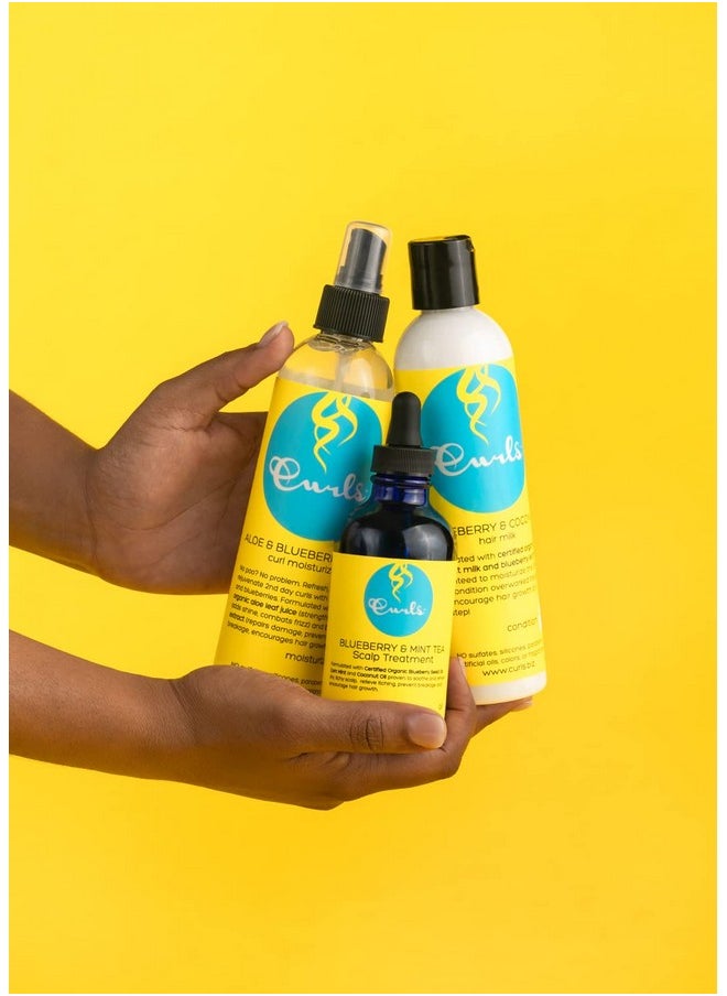 Curls Blueberry Bliss Blueberry & Coconut Hair Milk Leave In Conditioner And Styler Mositurizing & Nourishing For Curly Natural And Coily Hair 8 Fl Oz  - Image 5