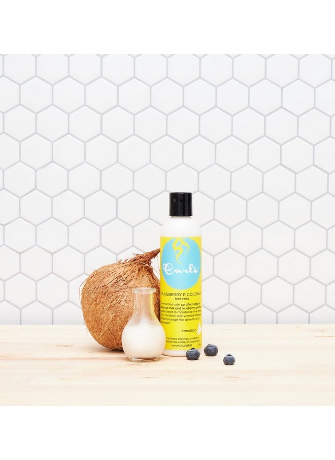Curls Blueberry Bliss Blueberry & Coconut Hair Milk Leave In Conditioner And Styler Mositurizing & Nourishing For Curly Natural And Coily Hair 8 Fl Oz  - Image 3
