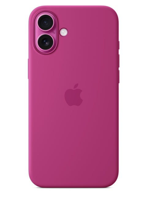 Apple iPhone 16 Plus Silicone Case with MagSafe – Fuchsia