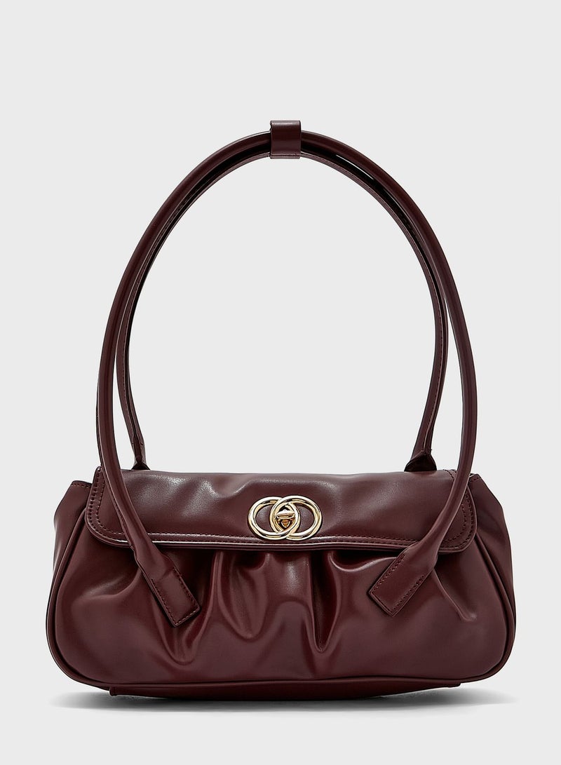 Loop Handles Baguette Handbag