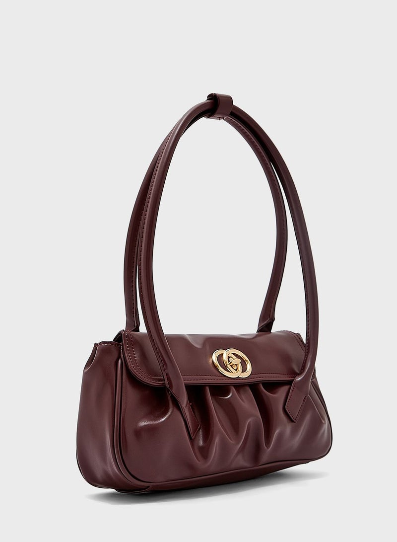 Loop Handles Baguette Handbag