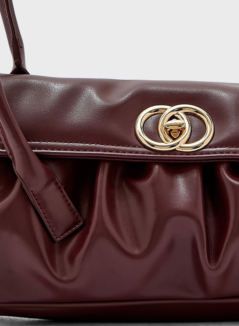 Loop Handles Baguette Handbag