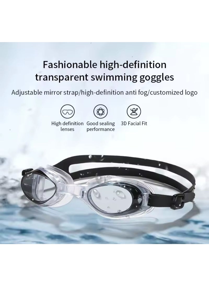 Swim Goggles Anti-Fog Leakproof UV Protection Youth Kids Wide Swim Goggles with Adjustable Strap