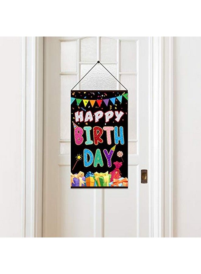 Tatuo Colorful Happy Birthday Sign Birthday Door Hanging Happy Birthday Hanger Birthday Door Banner Wall Decorations Bday Shower Party Supplies Favors For Kids Girls Boys - Image 1