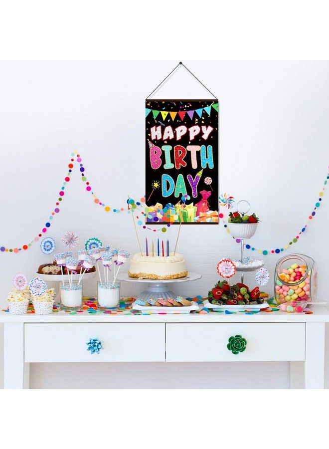 Tatuo Colorful Happy Birthday Sign Birthday Door Hanging Happy Birthday Hanger Birthday Door Banner Wall Decorations Bday Shower Party Supplies Favors For Kids Girls Boys - Image 5