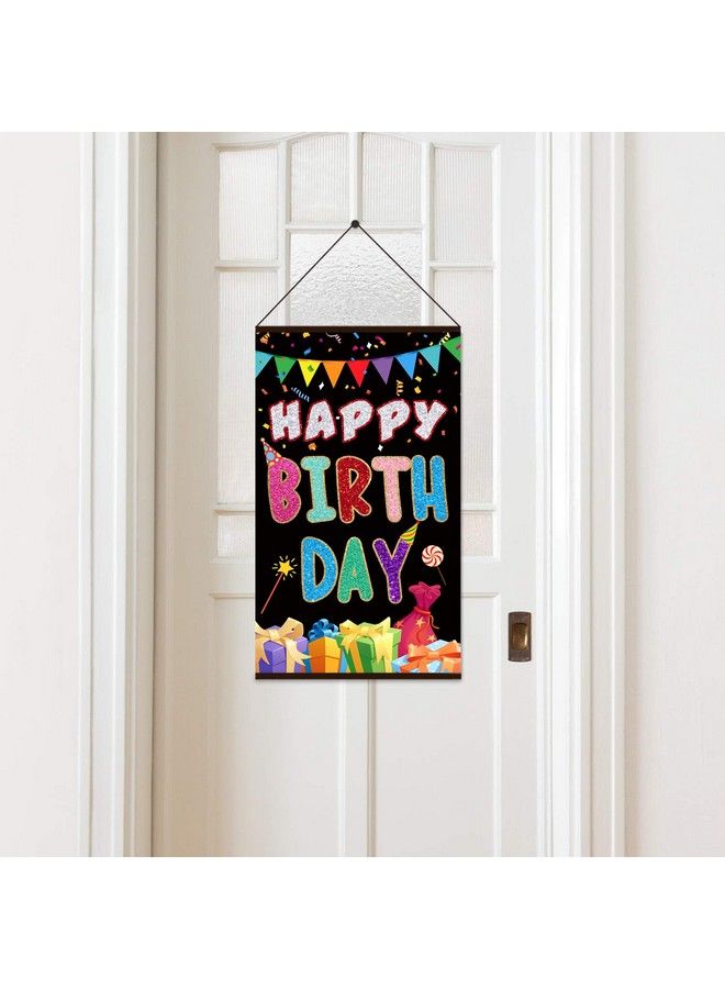 Tatuo Colorful Happy Birthday Sign Birthday Door Hanging Happy Birthday Hanger Birthday Door Banner Wall Decorations Bday Shower Party Supplies Favors For Kids Girls Boys - Image 2