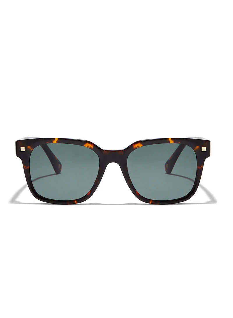 30Sundays Isle,Unisex Sunglasses, Square Sunglasses, UV Protection: UV400 (Tortoise,Green)