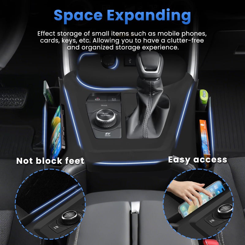 Autorder Silicone Center Console Organizer for 2019-2026 Toyota RAV4 Accessories Seat Gap Storage Box Soft Gear Shift Panel Trim Cover - Image 5