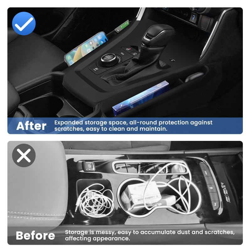 Autorder Silicone Center Console Organizer for 2019-2026 Toyota RAV4 Accessories Seat Gap Storage Box Soft Gear Shift Panel Trim Cover - Image 3