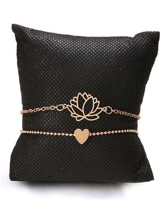 NIBEMINENT - 2-Piece Lotus Love Fashion Bracelets - Image 1