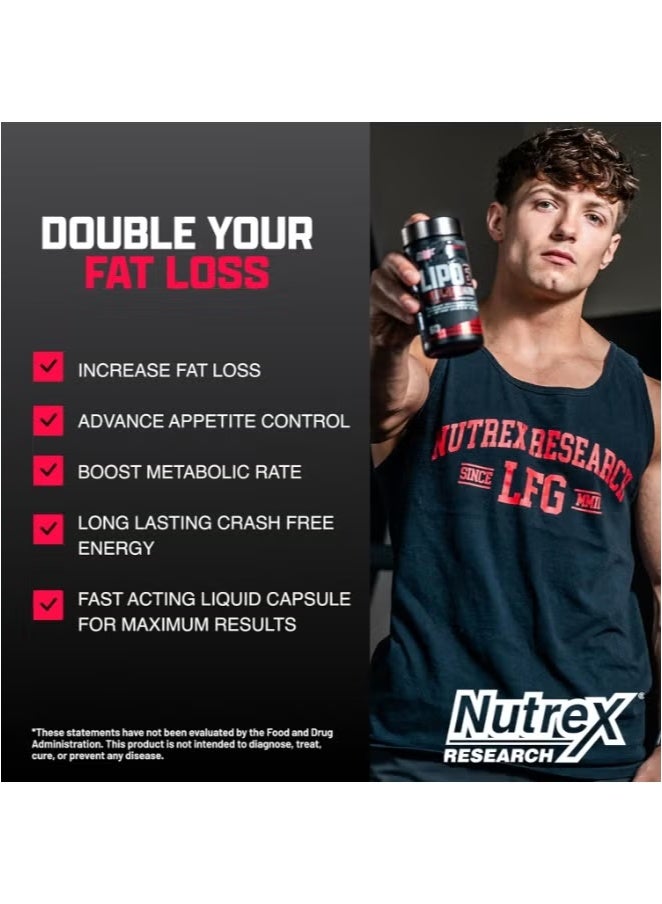 Nutrex Research Lipo-6 Black Ultra Concentrated Fat Destroyer 60 Capsules - Image 2