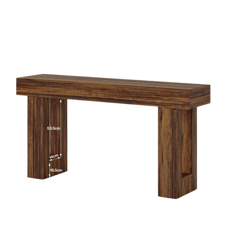 شاربدو طاولة وحدة التحكم الخشبية 160 سم ، طاولة المدخل الحديثة مع رف التخزين ، طاولة أريكة ضيقة للممر ، غرفة المعيشة ، غرفة النوم ، البني الريفي - Image 2