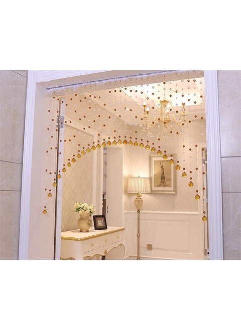 LIGHT WAVE lw Crystal 30 String Acrylic Crystal Beads Curtain with 30 mm Glass Drops Arch Shape (30 String Suitable for 4 to 5feet)