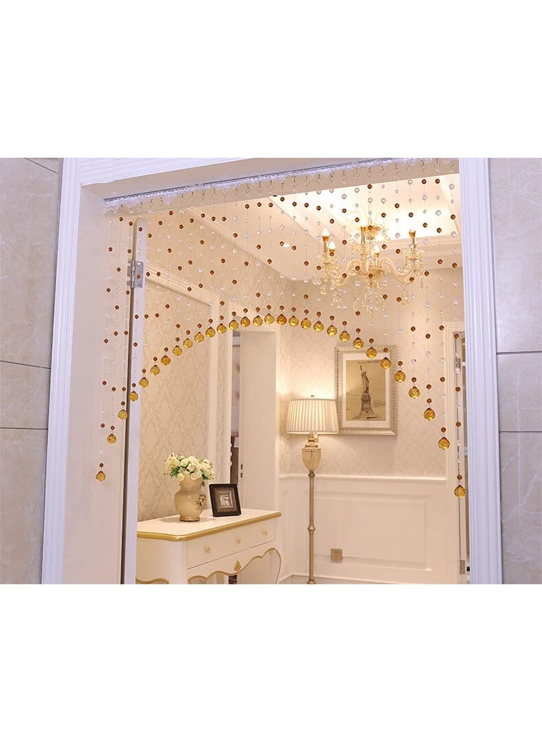Light Wave - LIGHT WAVE lw Crystal 30 String Acrylic Crystal Beads Curtain with 30 mm Glass Drops Arch Shape (30 String Suitable for 4 to 5feet) - Image 1