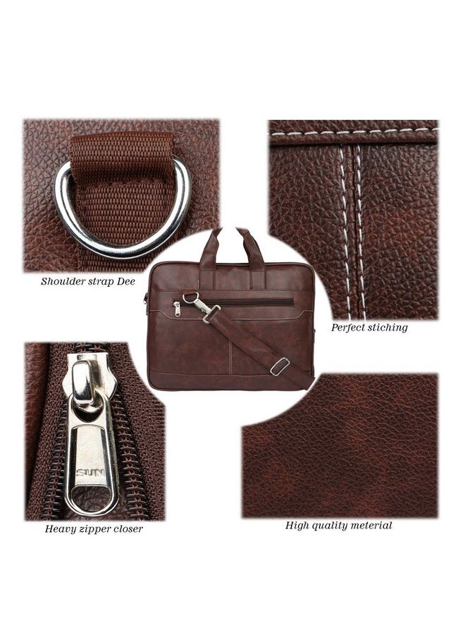Bagneeds - Bagneeds® Men's Brown Synthetic Leather Best Laptop Messenger Bag Satchel for Men& Women - Image 1