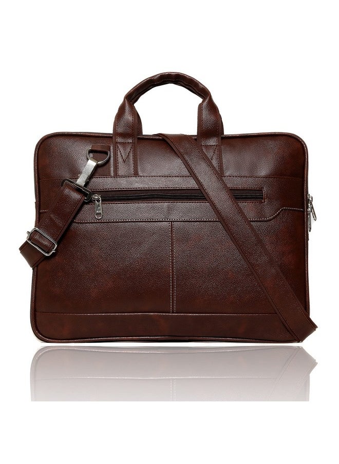 Bagneeds - Bagneeds® Men's Brown Synthetic Leather Best Laptop Messenger Bag Satchel for Men& Women - Image 1