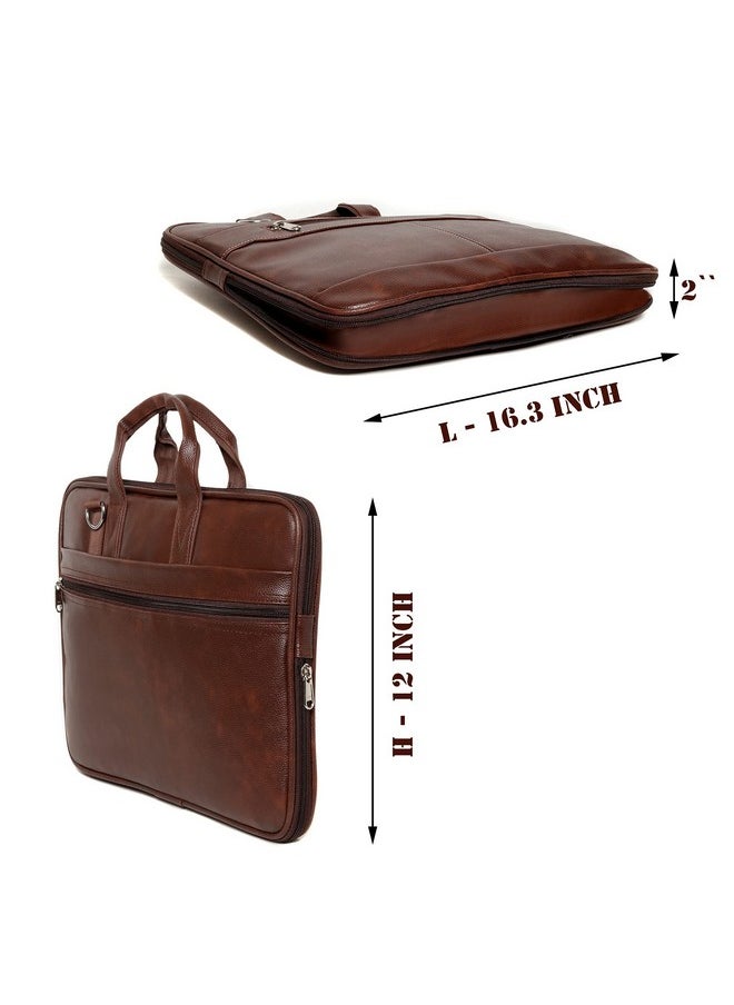 Bagneeds - Bagneeds® Men's Brown Synthetic Leather Best Laptop Messenger Bag Satchel for Men& Women - Image 1