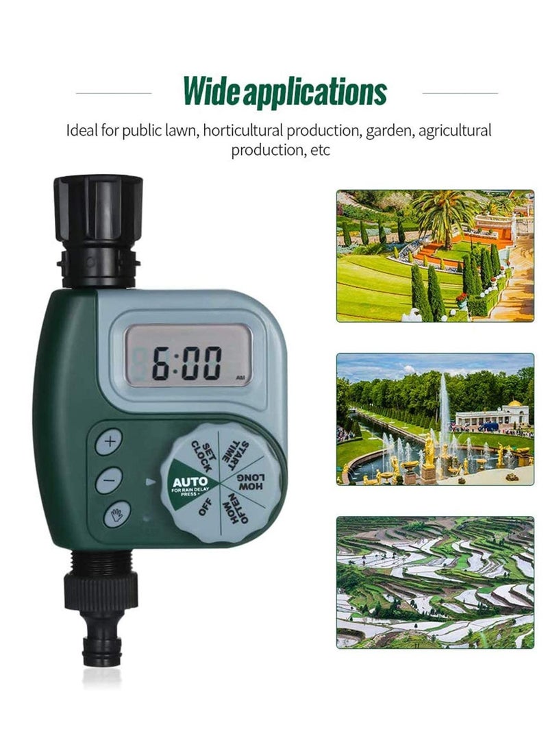 SYOSI - 1pcs 62061Z Single Outlet Hose Watering Time, Automatic Water Timer Outdoor Garden Irrigation Controller, Garden Automatic Watering Device, without Battery, Green - Image 1