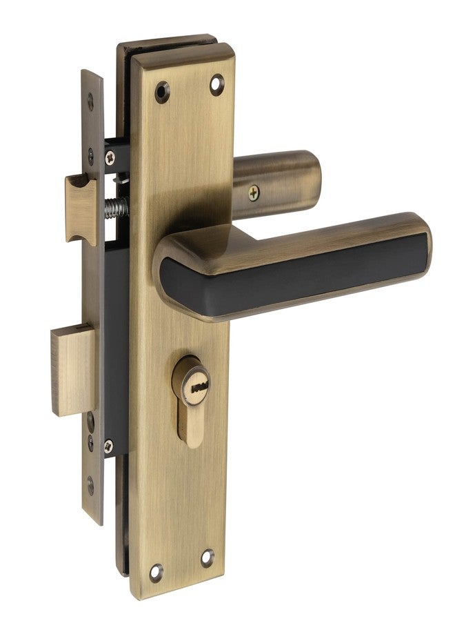 Qorp Locks طقم مقبض نقر من الفولاذ المقاوم للصدأ من Qorp مقاس 8 بوصات مع جسم القفل | تشطيب عتيق | 3 مفاتيح فائقة | قفل أسطواني BSK (مفتاح من كلا الجانبين)، أقفال أبواب للباب الرئيسي، أقفال للمنزل. - Image 3