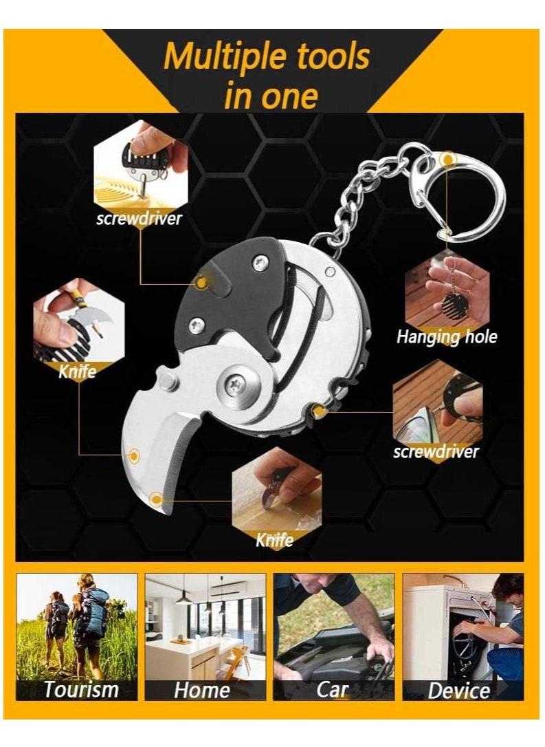 Generic - Foldable Coin Screwdriver,Multifunction Slit Screw Cutter Folding Screwdriver EDC Gadget Multi-Tool Multi-function Coin Cutter - Image 1