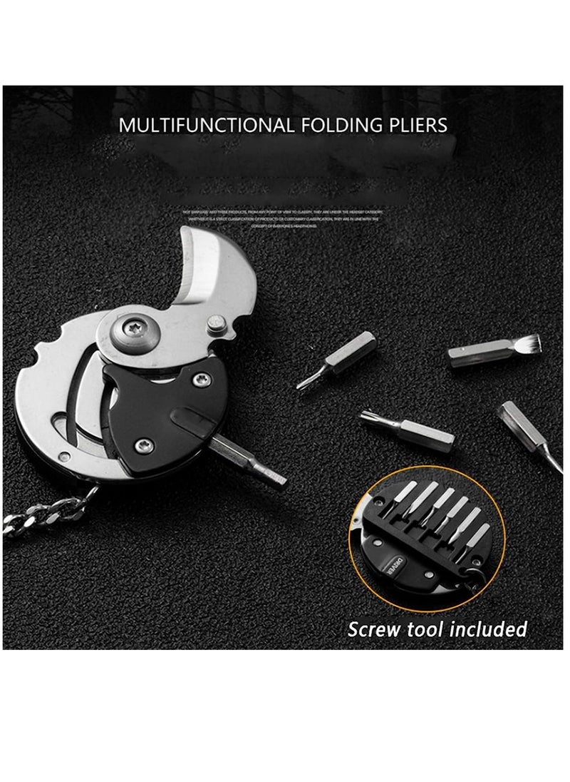 Generic - Foldable Coin Screwdriver,Multifunction Slit Screw Cutter Folding Screwdriver EDC Gadget Multi-Tool Multi-function Coin Cutter - Image 1