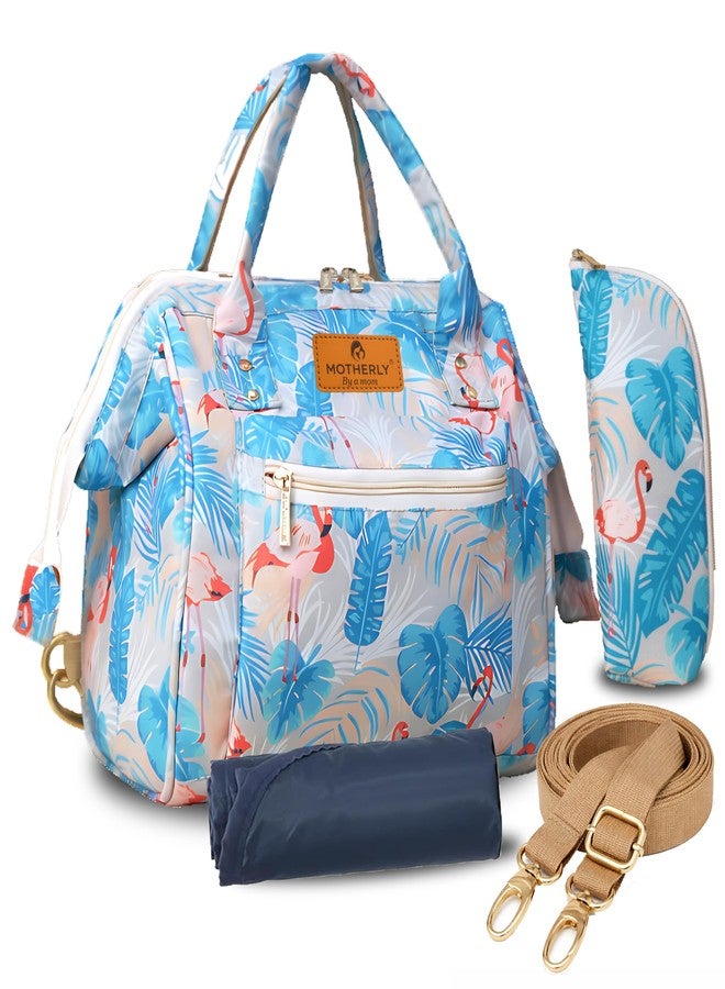 Motherly Nano Diaper Bag for Mothers for Travel – Combo Set with Accessories | Baby Bag for Mother Travel | Diaper Bag for Baby | Baby Bag for Mother and Baby (Flamingo) - Image 1