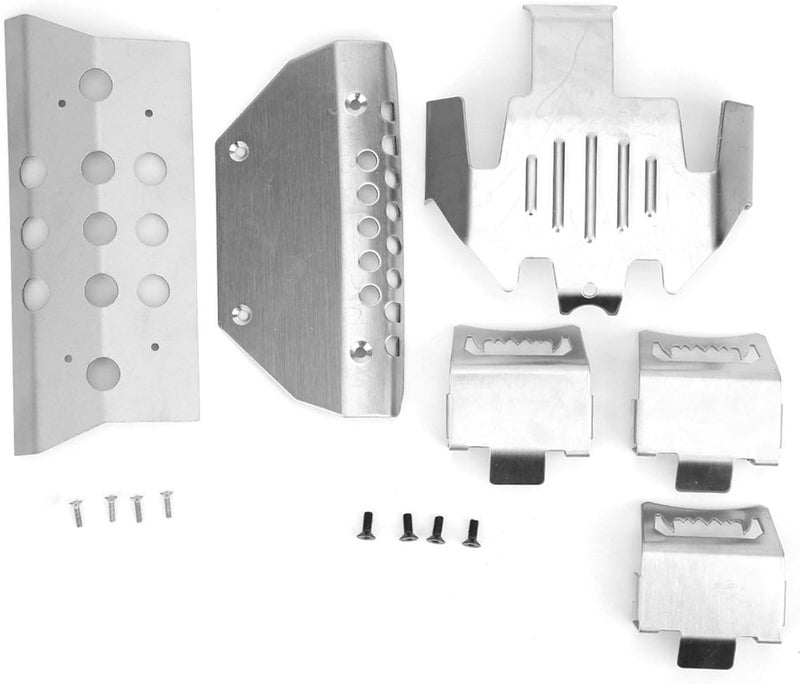 Drfeify Stainless Steel Chassis Protections Skid Plate Set, Fit for G63 6-Wheel RC Car, RC Accessories - Image 2