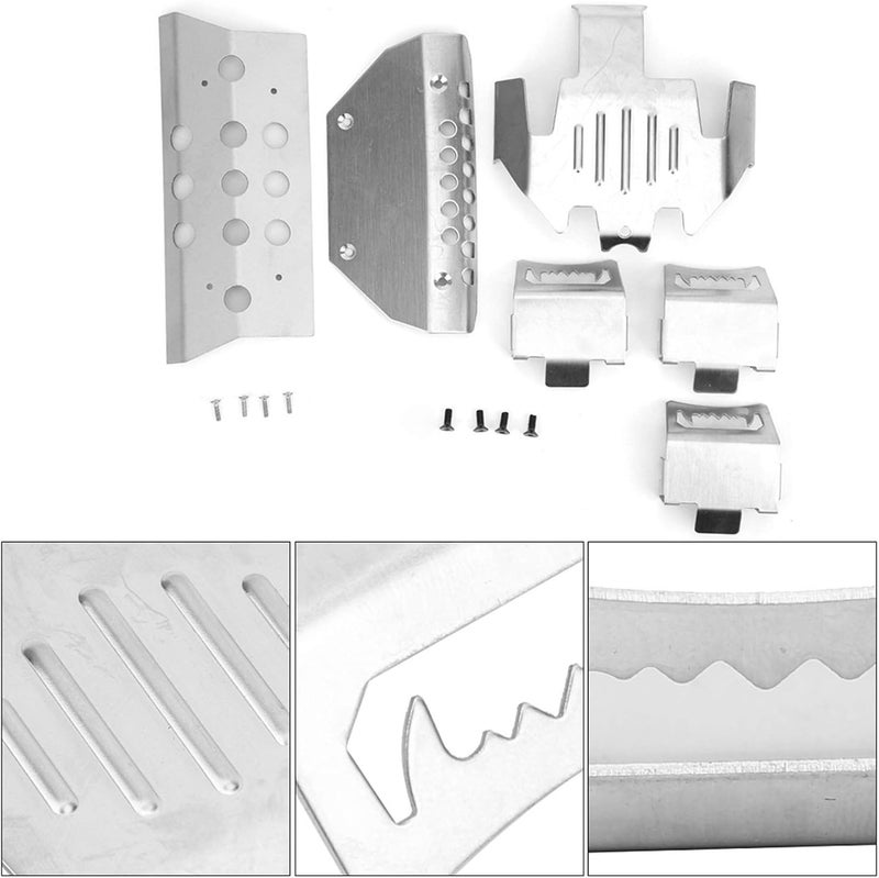Drfeify Stainless Steel Chassis Protections Skid Plate Set, Fit for G63 6-Wheel RC Car, RC Accessories - Image 4