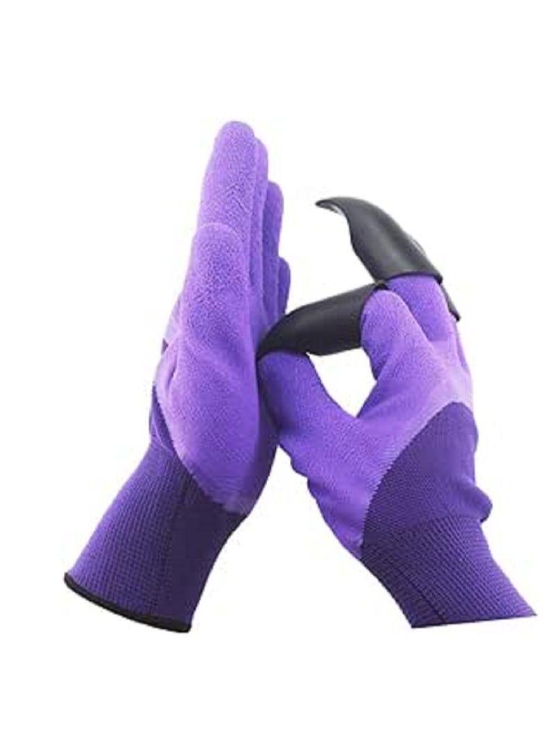Generic Gardening gloves with claws used for digging and planting, made of water-resistant plastic materials, specially designed to help gardeners in their work, equipped with claws to facilitate the process  - Image 4