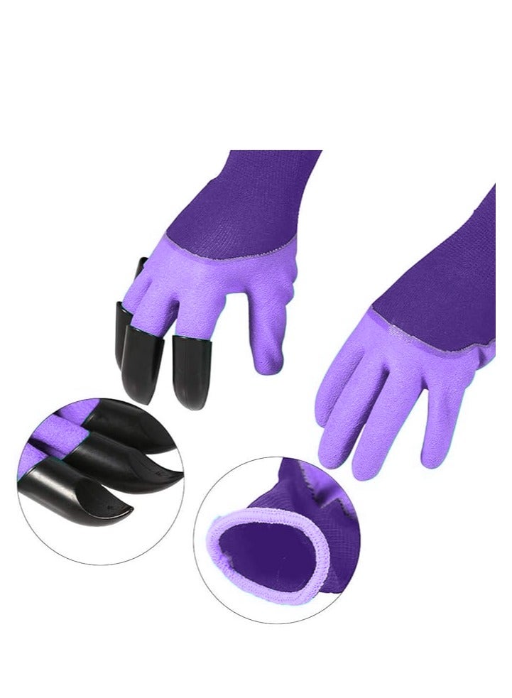 Generic Gardening gloves with claws used for digging and planting, made of water-resistant plastic materials, specially designed to help gardeners in their work, equipped with claws to facilitate the process  - Image 3
