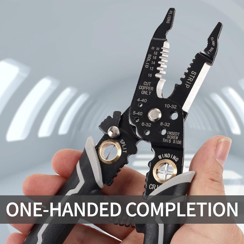 Zorzel MultiFunction Wire Stripper Tool 9in1 Wire Cutter Stripper Crimper Cable Tool with Stripping Cutting and Crimping Functions Professional Wiring Tool for Electricians DIY Enthusiasts - Image 4